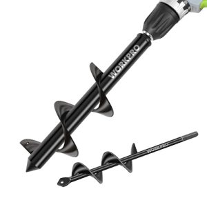 Erdbohrer für Bohrmaschine von Workpro Gartenbohrer und Schnecken