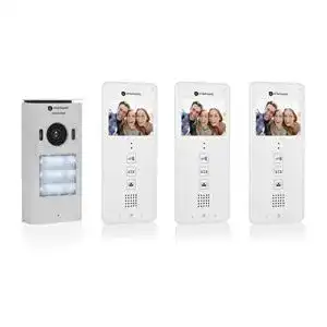 Video-Türsprechanlage für 3-Familienhaus Smartwares DIC-22132
