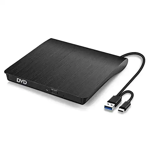 Externes DVD-Laufwerk BEVA mit USB 3.0 für Daten- und Mediennutzung