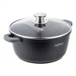 Kochtopf 28 cm von Cheffinger aus Aluminiumguss für Induktion