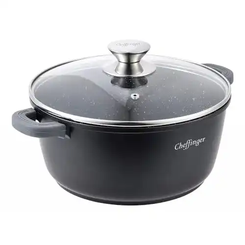 Kochtopf 28 cm von Cheffinger aus Aluminiumguss für Induktion