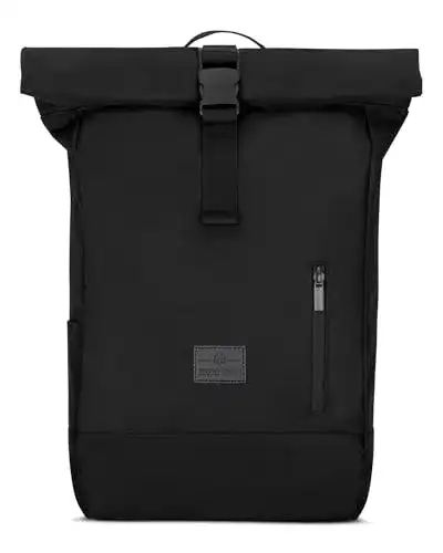 Roll-Top-Rucksack Johnny Urban für Damen und Herren in Schwarz