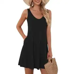 Strandkleid AUSELILY Damen Sommerkleid Leicht und Elegant