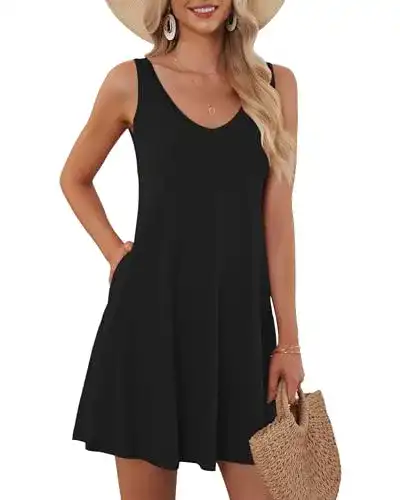 Strandkleid AUSELILY Damen Sommerkleid Leicht und Elegant