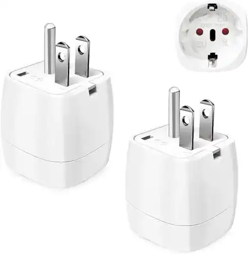 Reiseadapter USA – vutizal 2 Stück für Steckdosen in den USA