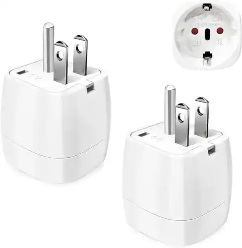 Reiseadapter USA – vutizal 2 Stück für Steckdosen in den USA