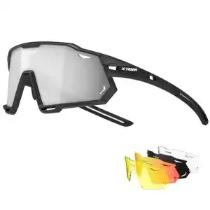 Fahrradbrille X-TIGER mit polarisierenden Gläsern und Wechselgläsern