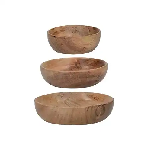 Holzschalen von Creative Tops Naturals – Lebensmittelechte Dipschalen (3er-Set)