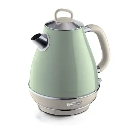 Ariete Vintage Wasserkocher 2869 mit 1,7 l Fassungsvermögen und Edelstahl-Gehäuse