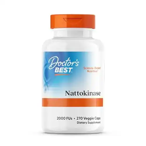 Nattokinase Doctor’s Best 2000 FU, 270 vegane Kapseln