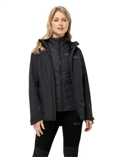 Jack Wolfskin Glaabach 3in1 Damenjacke Schwarz XS