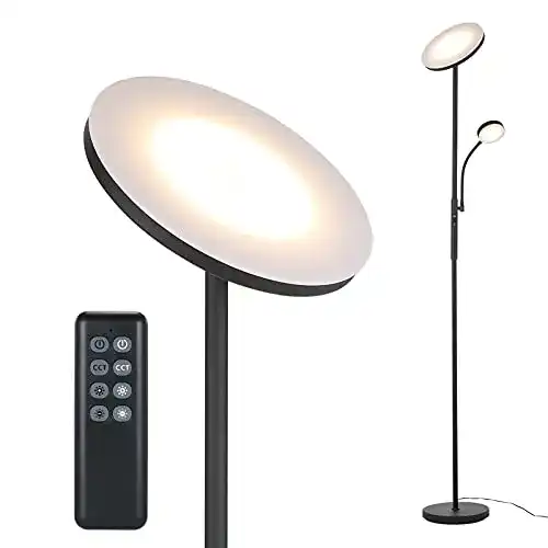 Deckenfluter Tomshine LED Stehlampe dimmbar 30W mit Leselampe