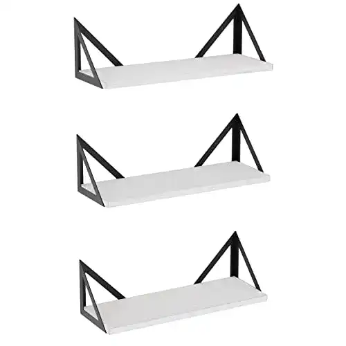 Schweberegal Wallniture Milan in Weiß für Badezimmer und Wand