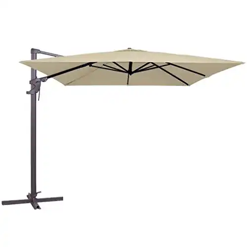 Madison Sonnenschirm Monaco Flex 300 x 300 cm Ecru