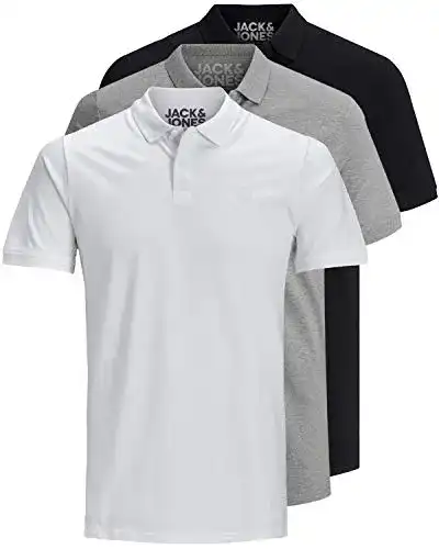 Herren Poloshirt Slimfit von JACK & JONES im 3er Pack