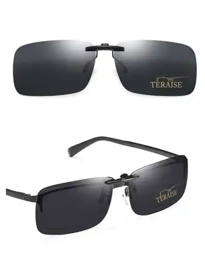 Sonnenbrillen-Clip von Terraise Polarisierte Sonnenbrille für Brillenträger