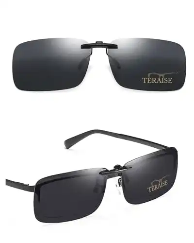 Sonnenbrillen-Clip von Terraise Polarisierte Sonnenbrille für Brillenträger