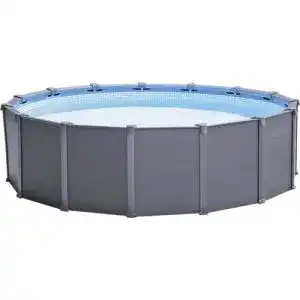 Runder Intex Pool Schwimmbad Ø 478 x 124 cm mit Gestellbecken Set