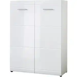 Schuhschrank Germania 3524-84 mit Hochglanz-Fronten in Weiß