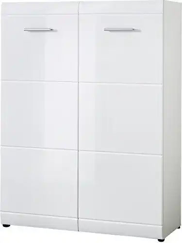 Schuhschrank Germania 3524-84 mit Hochglanz-Fronten in Weiß