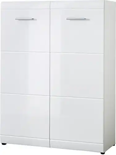 Schuhschrank Germania 3524-84 mit Hochglanz-Fronten in Weiß