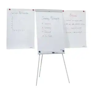 Flipchart Franken, beschreibbar und magnetisch mit zwei Seitenarmen