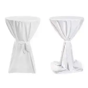 Stehtischhussen Texdeko Premium mit Schleifenband blickdicht für Bistrotische