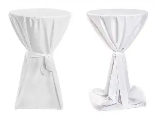 Stehtischhussen Texdeko Premium mit Schleifenband blickdicht für Bistrotische