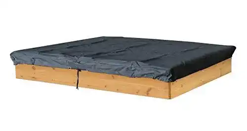 Sandkastenabdeckung Quick Star Schutzhülle 120x120cm Grau