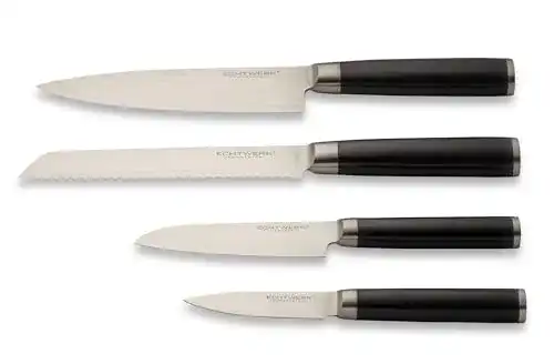 Echtwerk Damaszener Messer Set, 4-teiliges Kochmesser Set