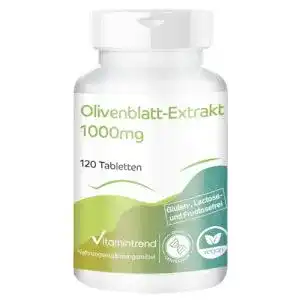 Olivenblattextrakt 1000mg – 120 Tabletten, hochdosiert und vegan