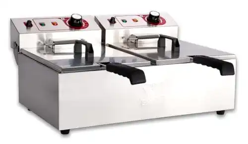 Doppelfritteuse Beeketal BTF20a Doppel Kaltzonen Fritteuse