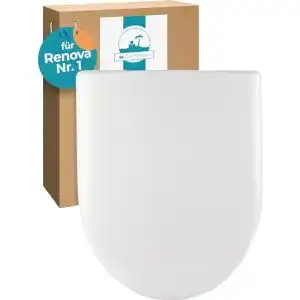 WC-Sitz D-Form Calmwaters Antibakterieller Toilettensitz für Keramag