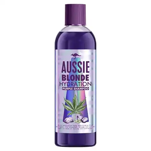 Aussie Blonde Hydration Shampoo Violett Vegan mit Hanfsamen und Wildpflaume