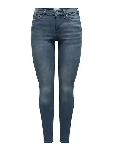 Only Damen Skinny Fit Jeans mit normaler Taille und Stretch Denim
