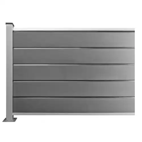 WPC-Zaun HORI Design Sichtschutz-Zaun Steckzaun Gartenzaun Komplettset