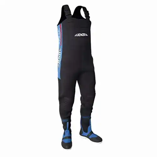 Neopren-Wathose von Jenzi in Schwarz, Größe 41/42