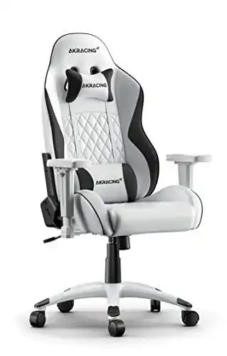Akracing Gaming Stuhl California Laguna – Kunstleder, Weiß, 5 Jahre Garantie