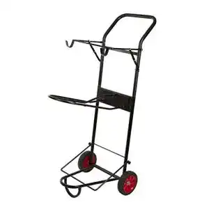 Sattelwagen Kerbl – Sattelcaddy aus Metall, schwarz, klappbar und fahrbar