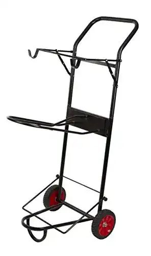 Sattelwagen Kerbl – Sattelcaddy aus Metall, schwarz, klappbar und fahrbar