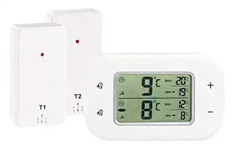 Kühlschrankthermometer mit Alarm und Funk-Sensoren von Rosenstein & Söhne