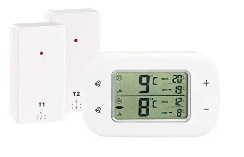 Kühlschrankthermometer mit Alarm und Funk-Sensoren von Rosenstein & Söhne