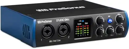 PreSonus Studio 24c Audio-Interface mit 2 Eingängen und 2 Ausgängen