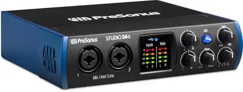 PreSonus Studio 24c Audio-Interface mit 2 Eingängen und 2 Ausgängen