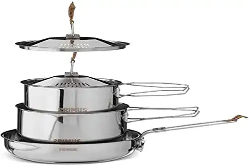 Camping Kochgeschirr aus Edelstahl: Primus Kochtopfset Campfire