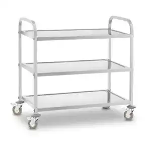 Servierwagen Royal Catering mit Rollen und 3 Tabletts RCSW 3