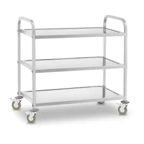 Servierwagen Royal Catering mit Rollen und 3 Tabletts RCSW 3