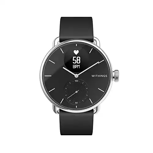 Hybrid-Smartwatch Withings Scanwatch Sport-Smartwatch mit EKG und mehr