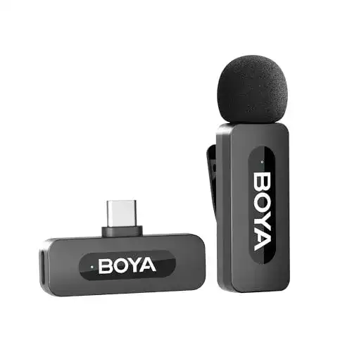 Kabelloses Ansteckmikrofon BOYA BY-V10 mit USB-C Anschluss