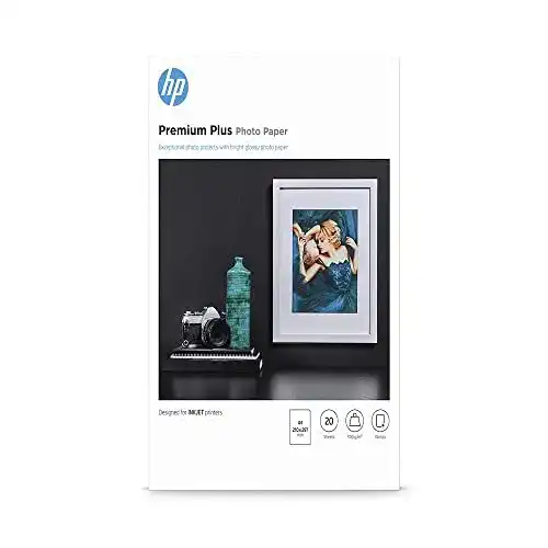 Fotopapier 10×15 HP Premium Plus, glänzend, 300 g/m², 20 Blatt